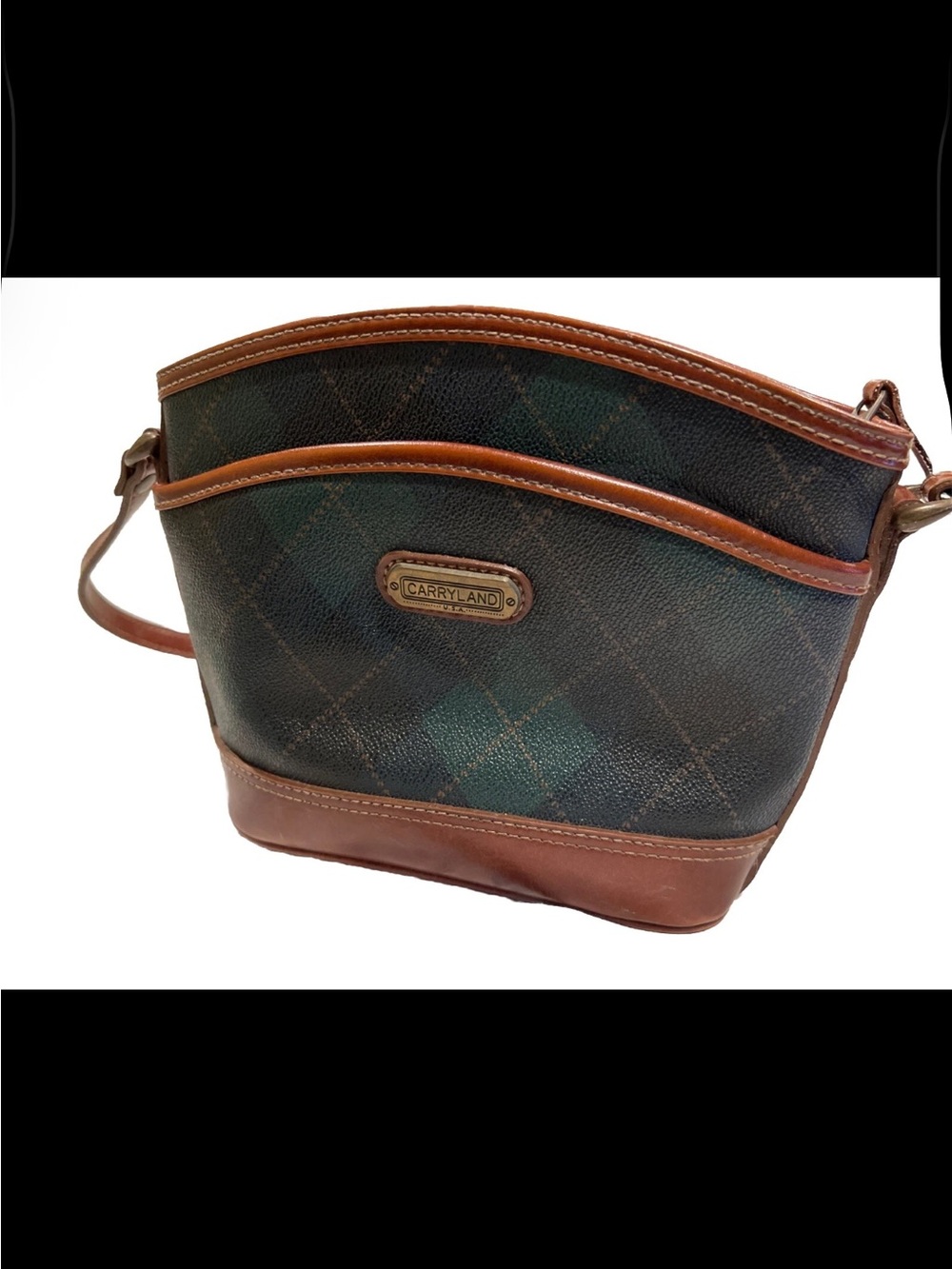 Vintage Carryland Purse Handbag Tartan Plaid